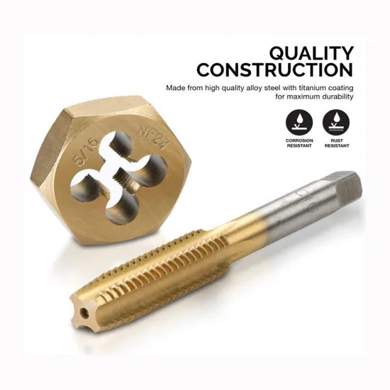 PRO-Grade Large-Diameter Titanium Tap & Die Set